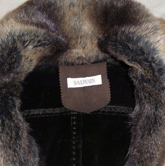 Pierre Balmain Paris authentic real brown coat XS - Picture 7 of 8